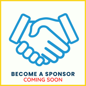 Two hands shaking icon. Text reads: Become a Sponsor, Coming Soon.